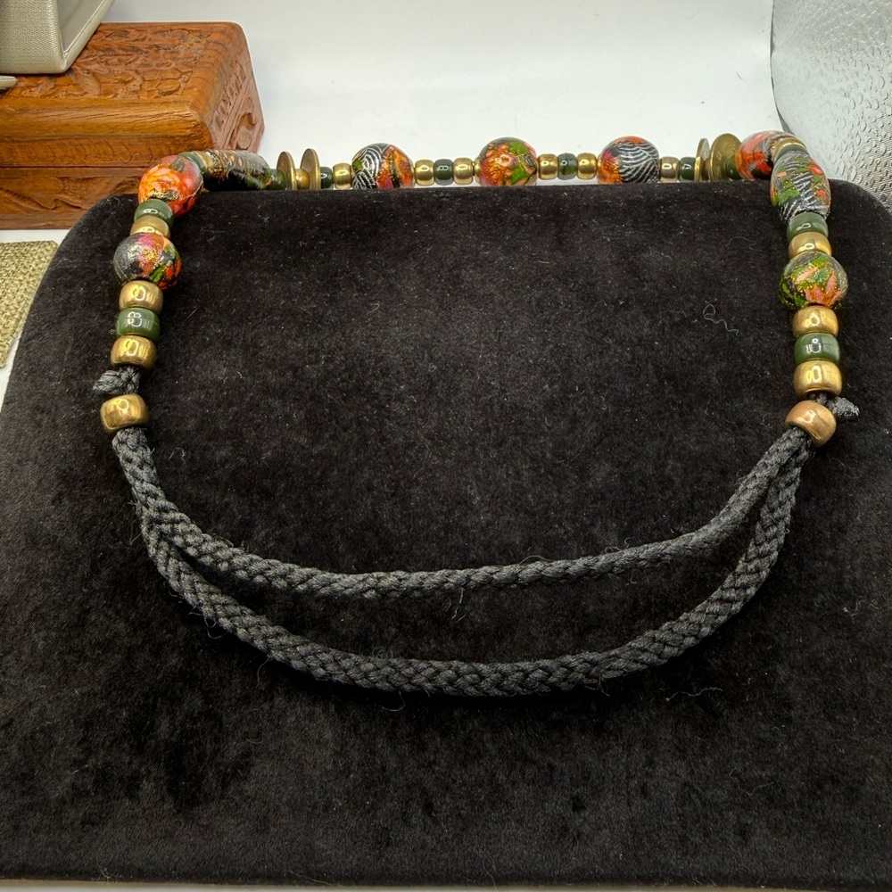 Adjustable Artisan Beaded Statement Necklace Boho… - image 5